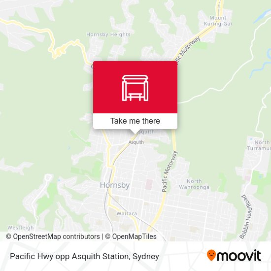 Pacific Hwy opp Asquith Station map