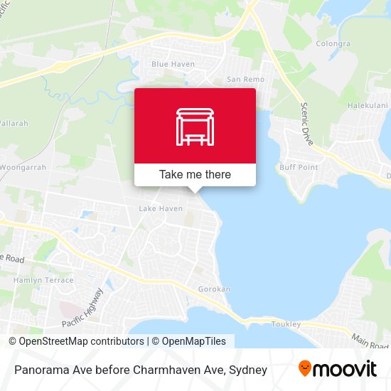 Panorama Ave before Charmhaven Ave map