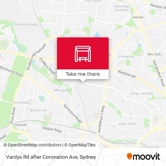 Vardys Rd after Coronation Ave map