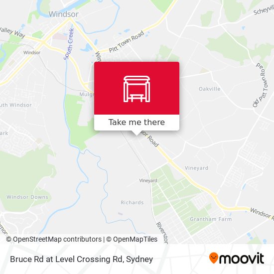 Bruce Rd at Level Crossing Rd map