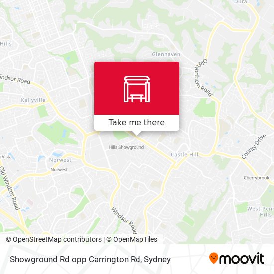 Showground Rd opp Carrington Rd map