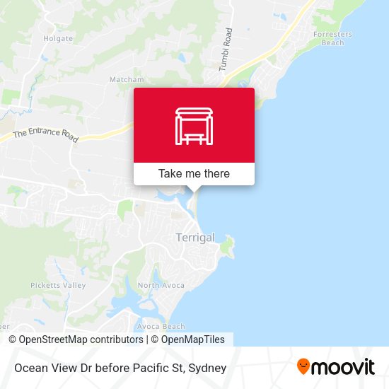 Ocean View Dr before Pacific St map