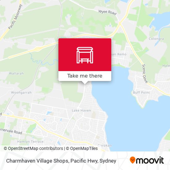 Mapa Charmhaven Village Shops, Pacific Hwy