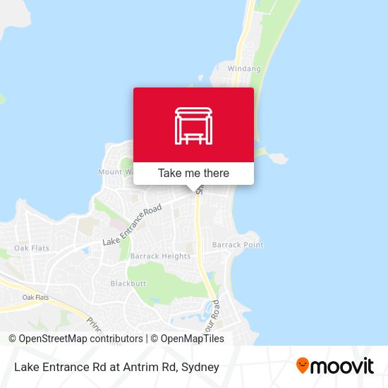Lake Entrance Rd at Antrim Rd map