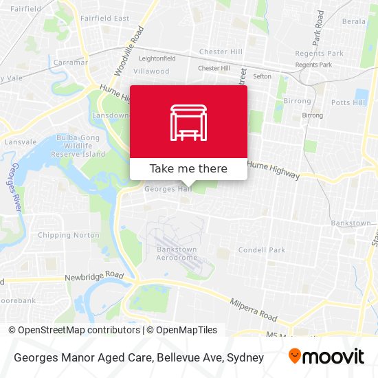 Georges Manor Aged Care, Bellevue Ave map