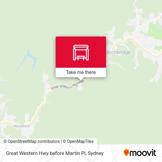 Great Western Hwy before Martin Pl map