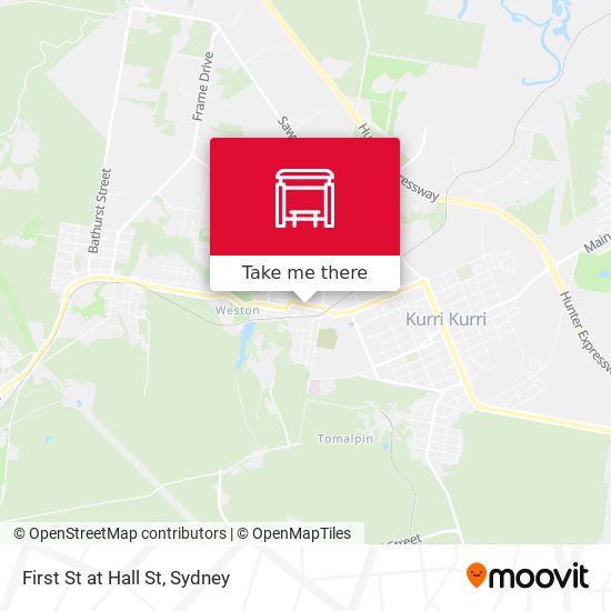 First St at Hall St map