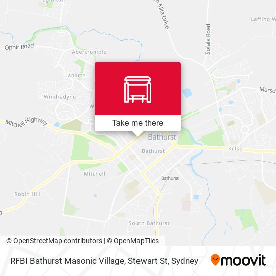 RFBI Bathurst Masonic Village, Stewart St map