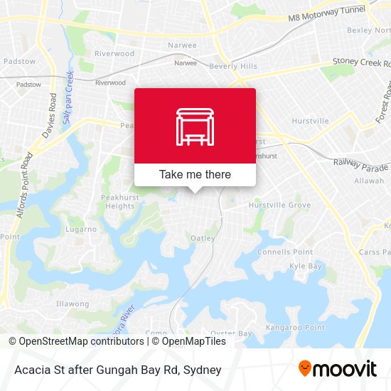 Acacia St after Gungah Bay Rd map