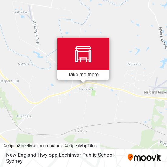 New England Hwy opp Lochinvar Public School map