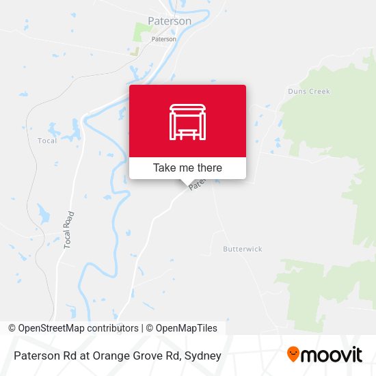 Paterson Rd at Orange Grove Rd map