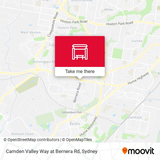 Camden Valley Way at Bernera Rd map