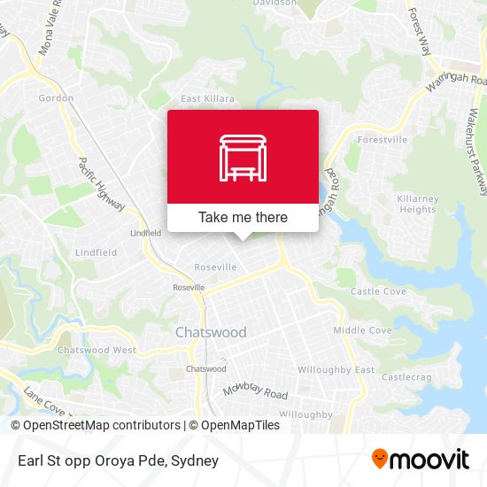 Earl St opp Oroya Pde map