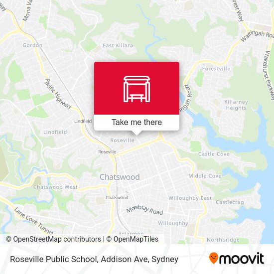 Roseville Public School, Addison Ave map