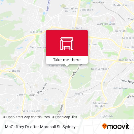 McCaffrey Dr after Marshall St map