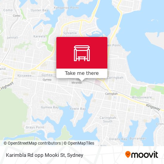 Karimbla Rd opp Mooki St map