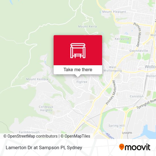 Lamerton Dr at Sampson Pl map