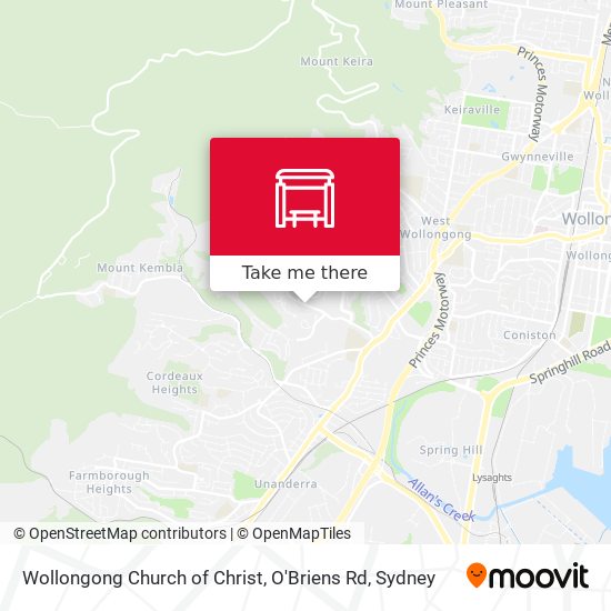 Wollongong Church of Christ, O'Briens Rd map