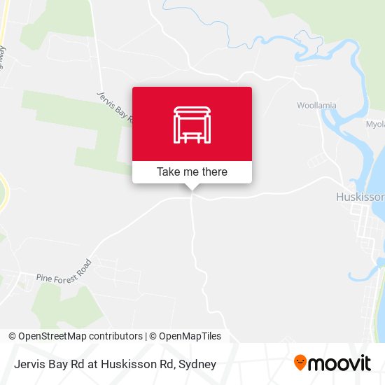 Jervis Bay Rd at Huskisson Rd map