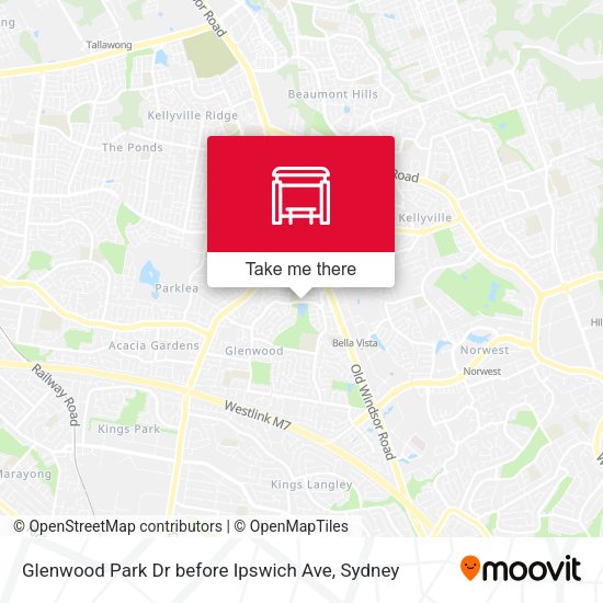 Glenwood Park Dr before Ipswich Ave map