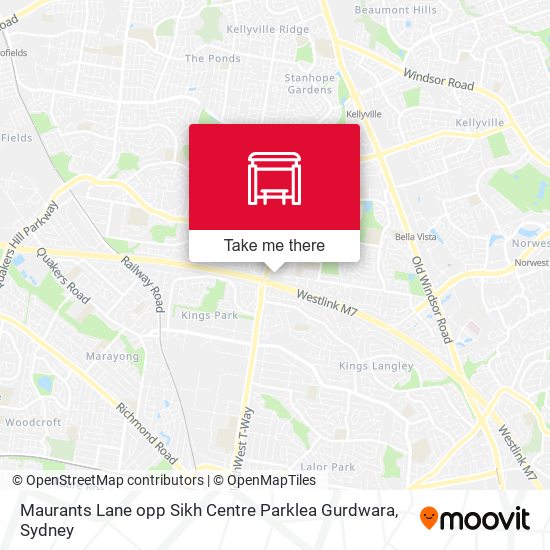 Maurants Lane opp Sikh Centre Parklea Gurdwara map