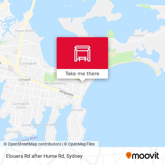 Elouera Rd after Hume Rd map