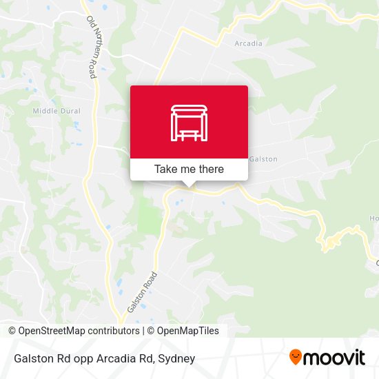 Galston Rd opp Arcadia Rd map