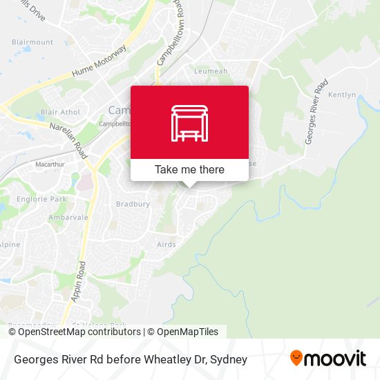 Georges River Rd before Wheatley Dr map