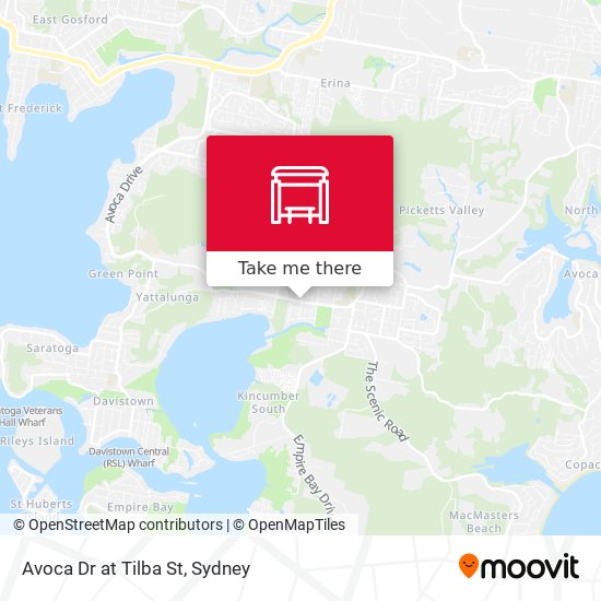 Avoca Dr at Tilba St map