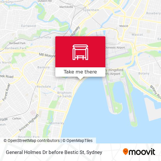 General Holmes Dr before Bestic St map