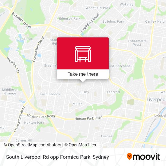 South Liverpool Rd opp Formica Park map