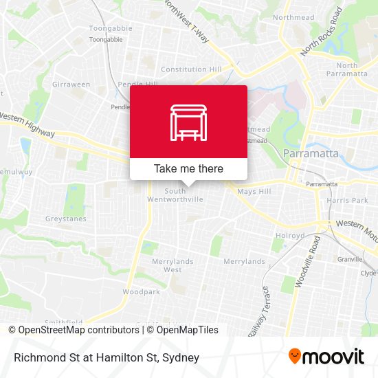 Richmond St at Hamilton St map