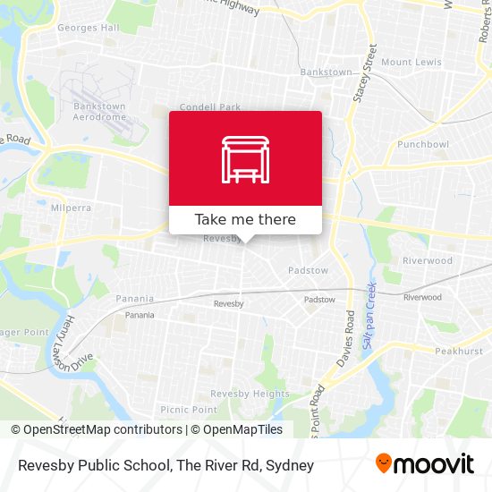 Revesby Public School, The River Rd map