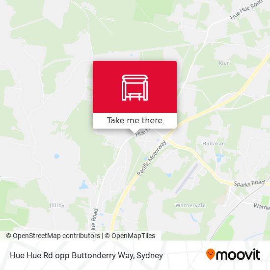 Hue Hue Rd opp Buttonderry Way map