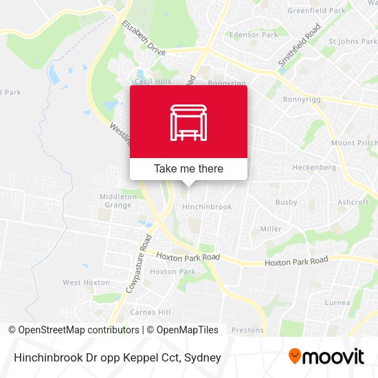 Hinchinbrook Dr opp Keppel Cct map
