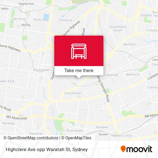 Highclere Ave opp Waratah St map