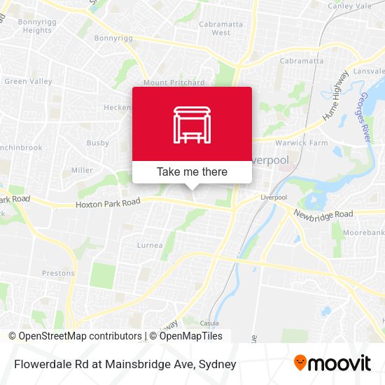 Flowerdale Rd at Mainsbridge Ave map