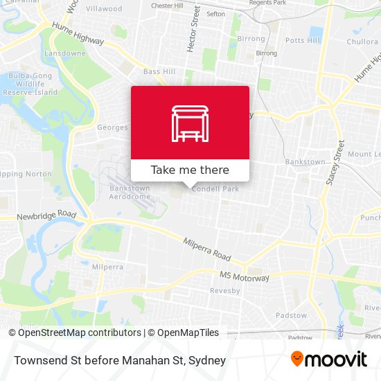 Townsend St before Manahan St map