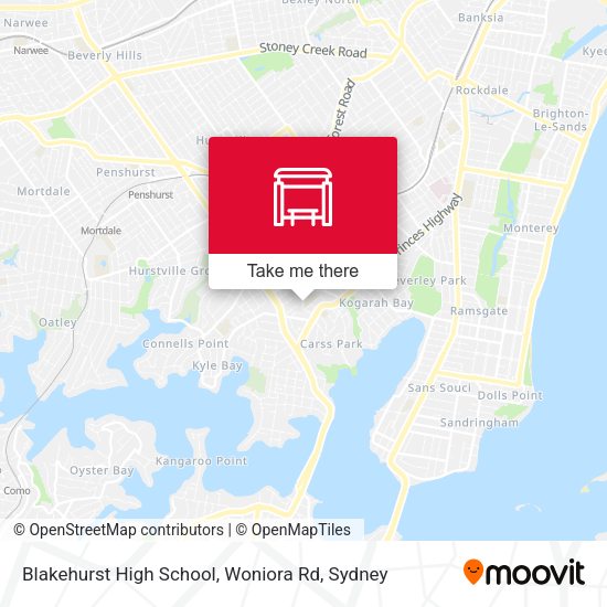 Blakehurst High School, Woniora Rd map