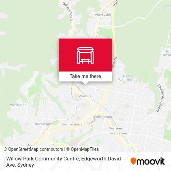 Willow Park Community Centre, Edgeworth David Ave map