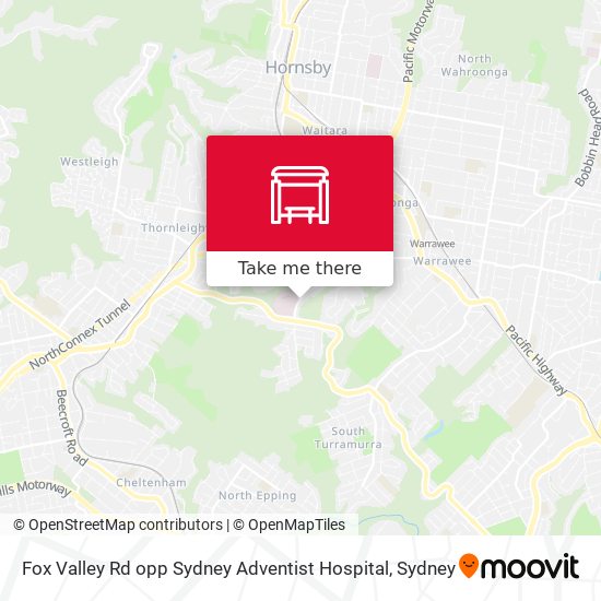 Mapa Fox Valley Rd opp Sydney Adventist Hospital