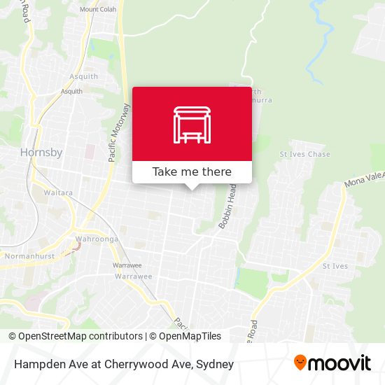 Hampden Ave at Cherrywood Ave map