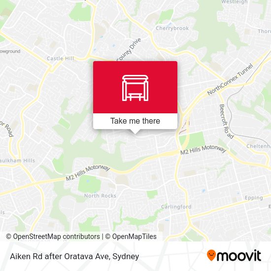 Aiken Rd after Oratava Ave map
