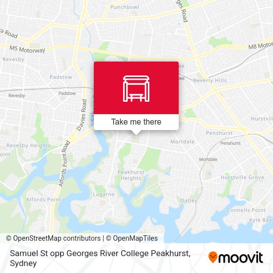 Samuel St opp Georges River College Peakhurst map