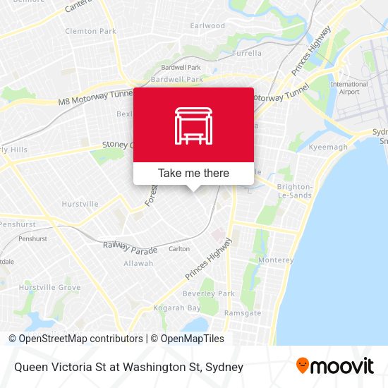 Queen Victoria St at Washington St map