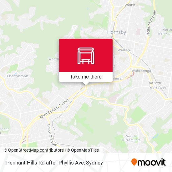 Pennant Hills Rd after Phyllis Ave map