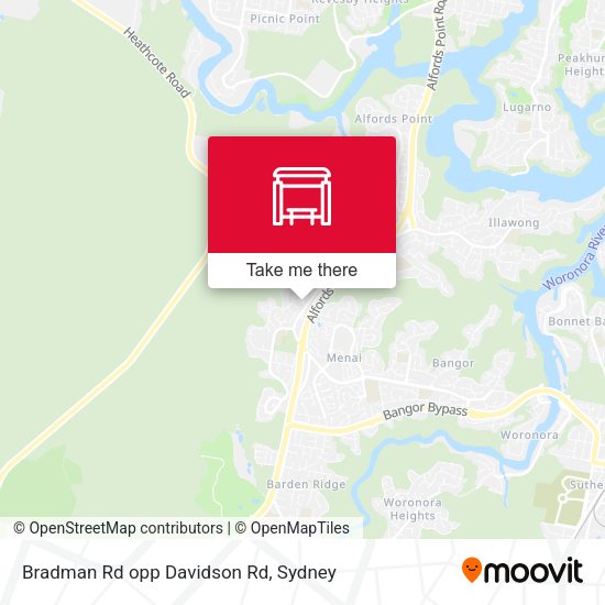 Bradman Rd opp Davidson Rd map