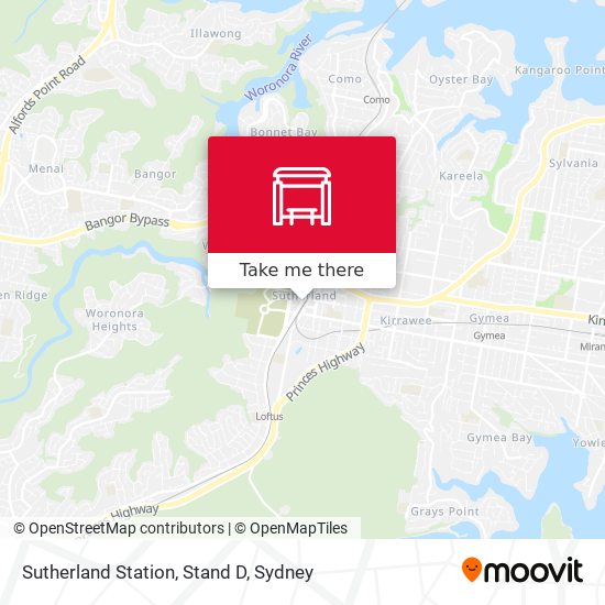 Sutherland Station, Stand D map