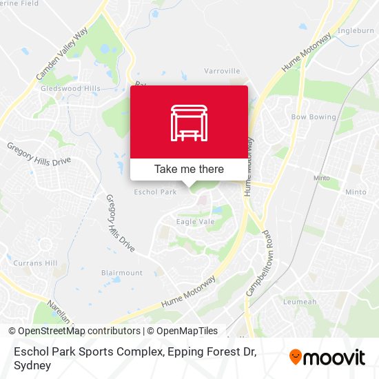 Mapa Eschol Park Sports Complex, Epping Forest Dr