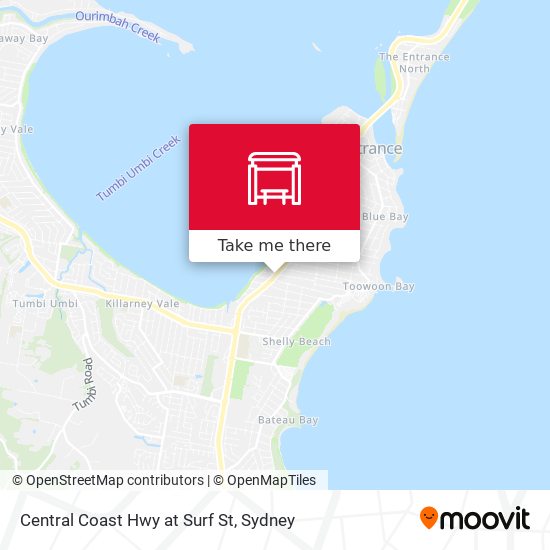 Central Coast Hwy at Surf St map